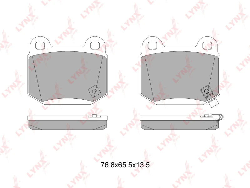 BD-7115 LYNXAUTO Комплект тормозных колодок, дисковый тормоз (фото 3)