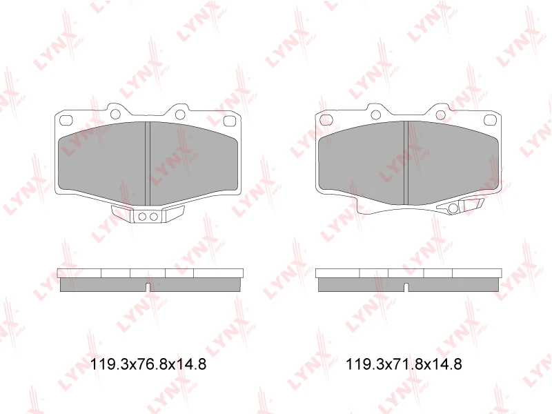 BD-7603 LYNXAUTO Комплект тормозных колодок, дисковый тормоз (фото 3)