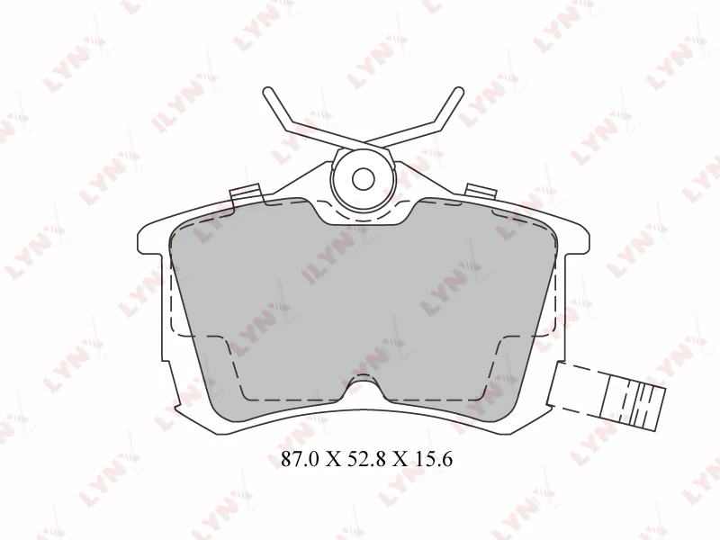 BD-3425 LYNXAUTO Комплект тормозных колодок, дисковый тормоз (фото 3)