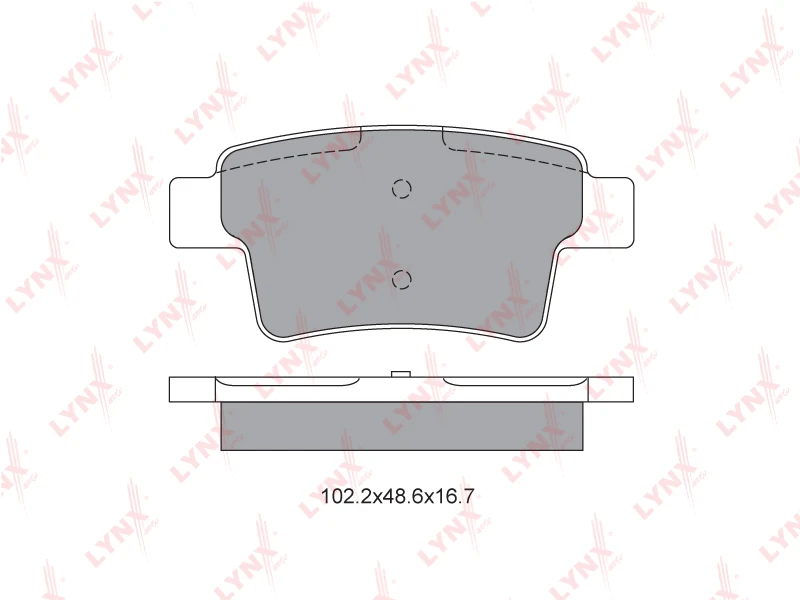 BD-2226 LYNXAUTO Комплект тормозных колодок, дисковый тормоз (фото 3)