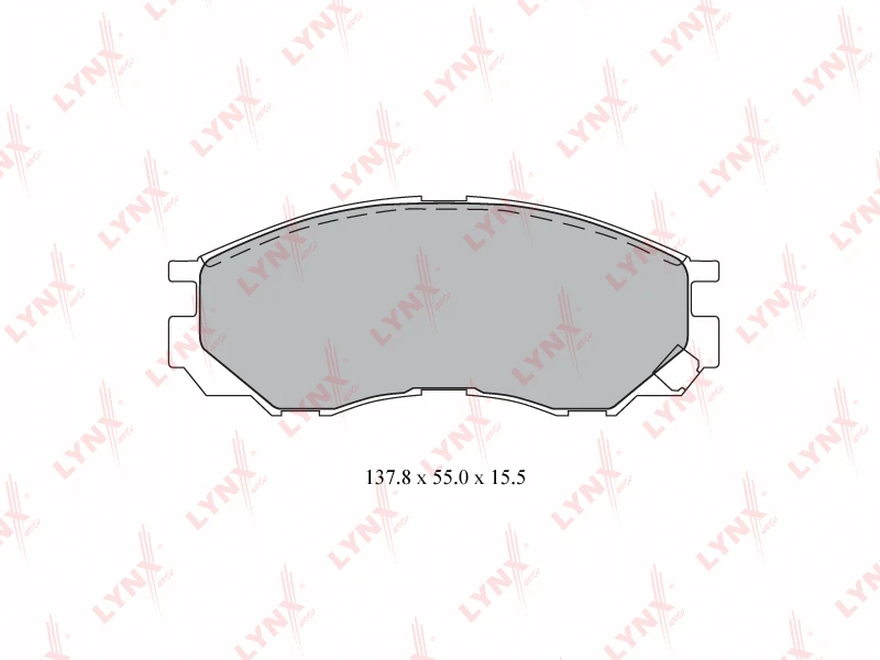 BD-5520 LYNXAUTO Комплект тормозных колодок, дисковый тормоз (фото 3)