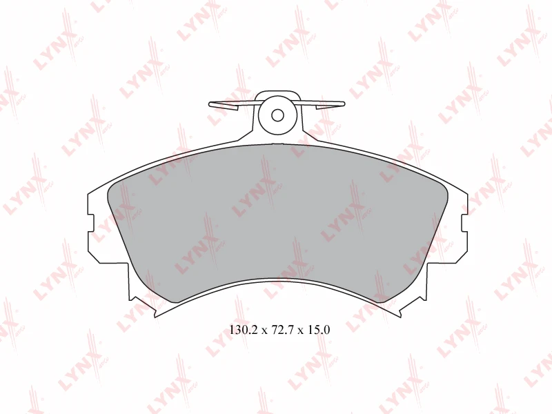 BD-5526 LYNXAUTO Комплект тормозных колодок, дисковый тормоз (фото 3)