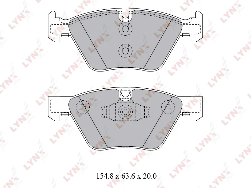 BD-1421 LYNXAUTO Комплект тормозных колодок, дисковый тормоз (фото 2)