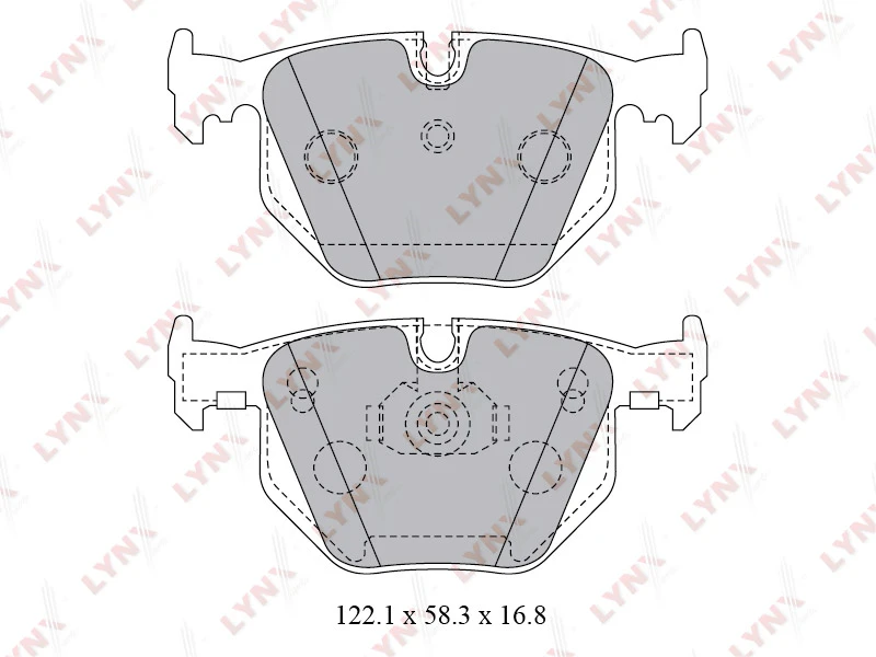 BD-1426 LYNXAUTO Комплект тормозных колодок, дисковый тормоз (фото 3)