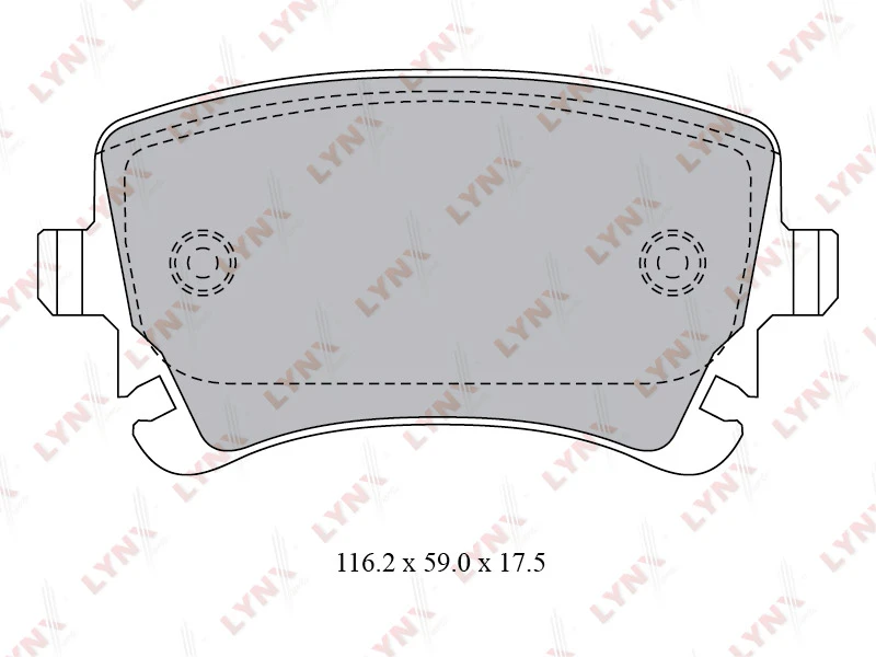 BD-1224 LYNXAUTO Комплект тормозных колодок, дисковый тормоз (фото 3)