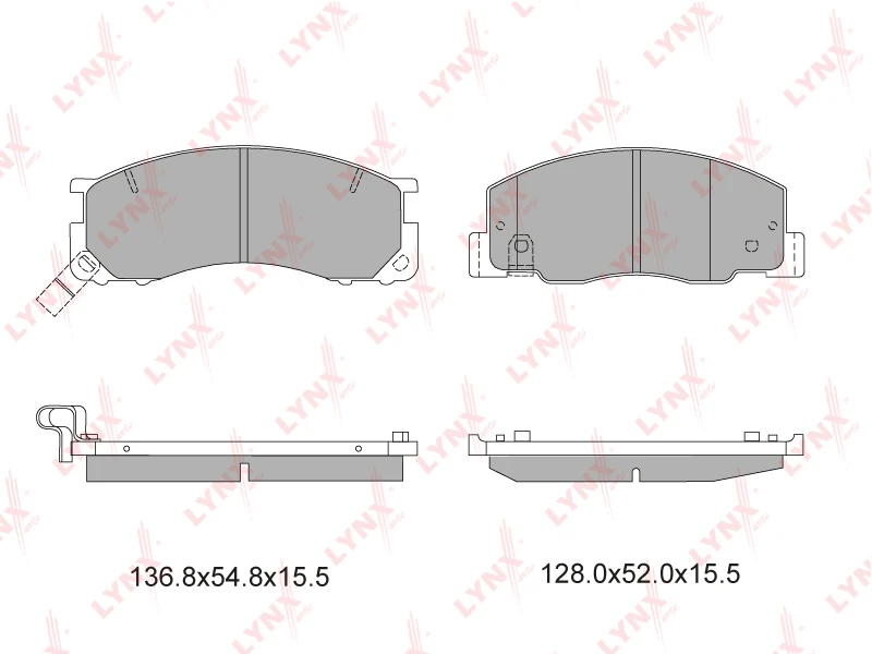 BD-7512 LYNXAUTO Комплект тормозных колодок, дисковый тормоз (фото 3)