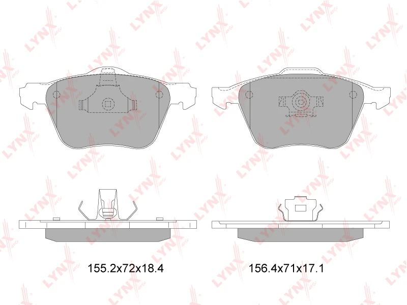 BD-7818 LYNXAUTO Комплект тормозных колодок, дисковый тормоз (фото 3)