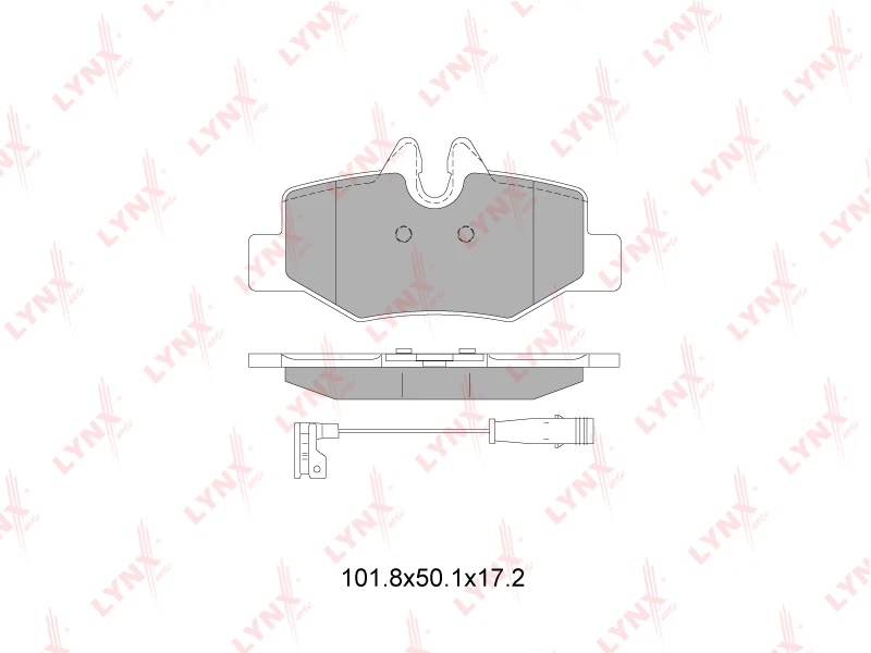 BD-5353 LYNXAUTO Комплект тормозных колодок, дисковый тормоз (фото 3)