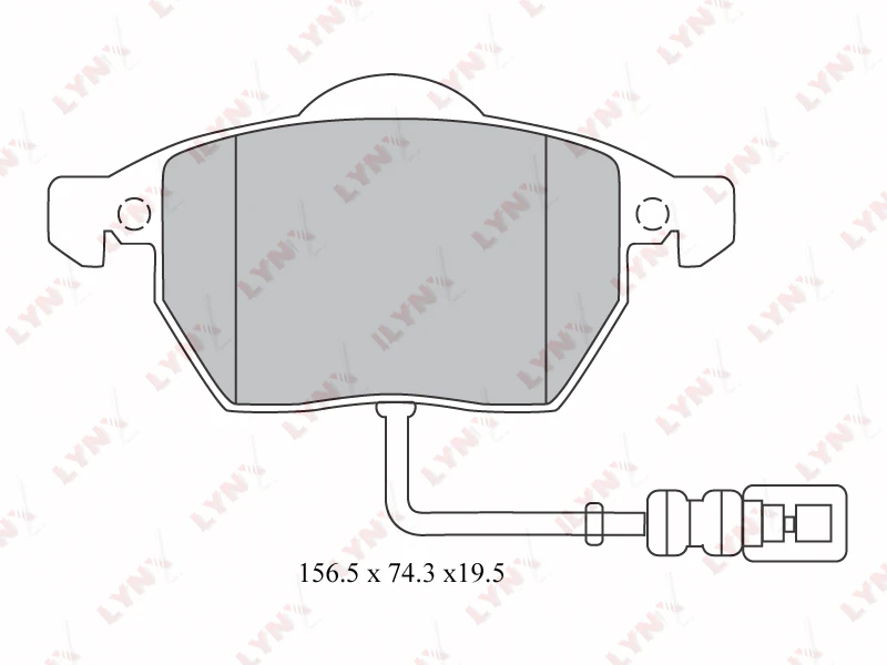 BD-1212 LYNXAUTO Комплект тормозных колодок, дисковый тормоз (фото 3)