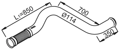 21180 DINEX Труба глушителя (фото 1)