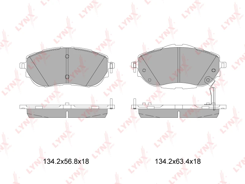 BD-7605 LYNXAUTO Комплект тормозных колодок, дисковый тормоз (фото 3)