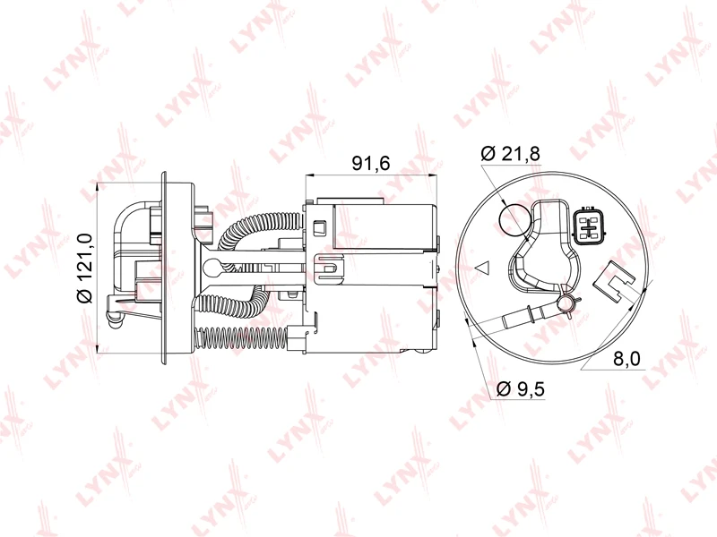 LF-966M LYNXAUTO Топливный фильтр (фото 3)