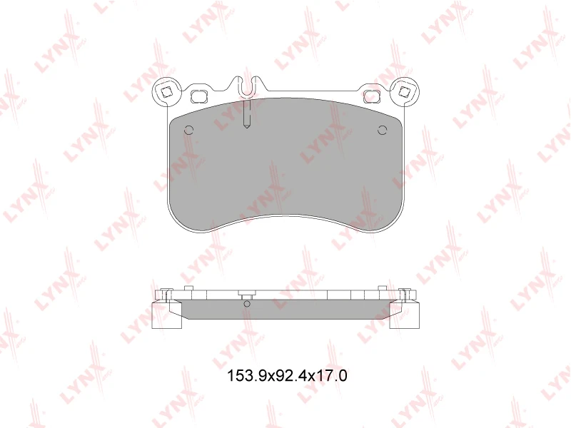 BD-5355 LYNXAUTO Комплект тормозных колодок, дисковый тормоз (фото 1)