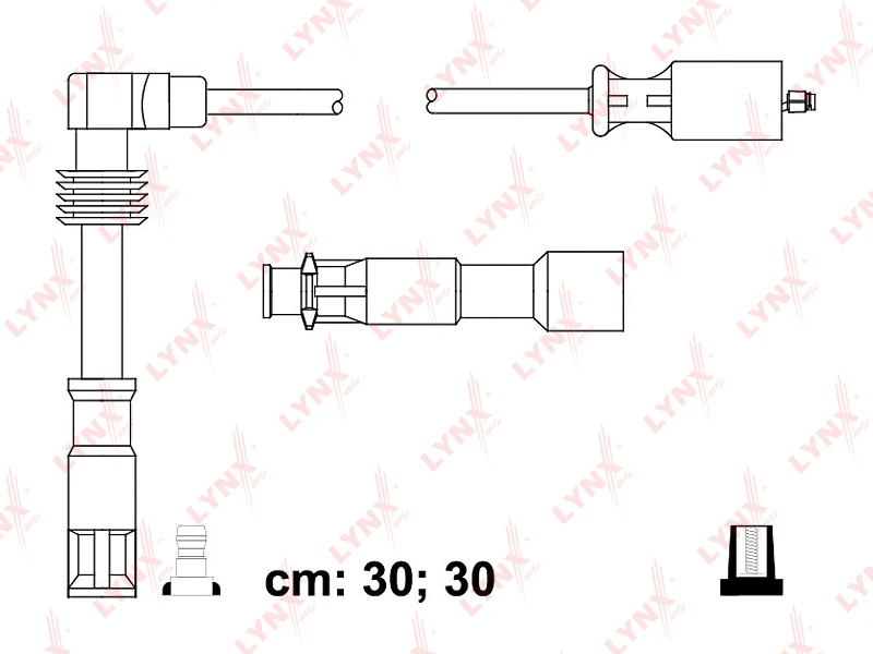 SPC8030 LYNXAUTO Комплект проводов зажигания (фото 3)