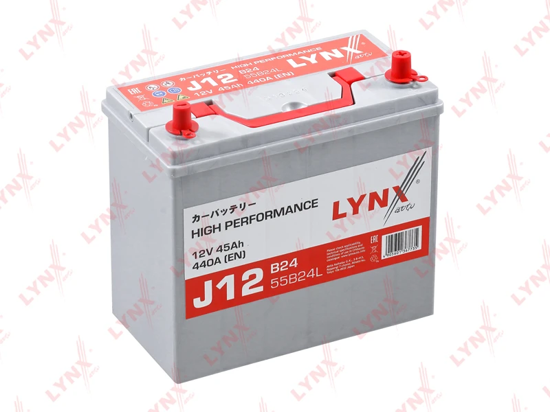 J12 LYNXAUTO Стартерная аккумуляторная батарея (фото 1)