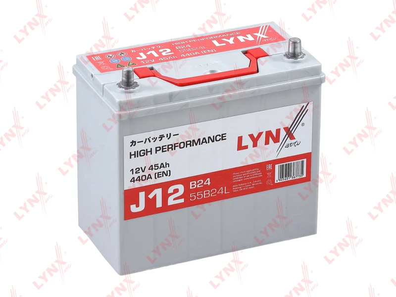 J12 LYNXAUTO Стартерная аккумуляторная батарея (фото 2)