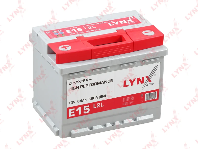 E15 LYNXAUTO Стартерная аккумуляторная батарея (фото 1)