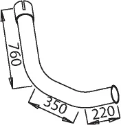 50722 DINEX Труба глушителя (фото 1)