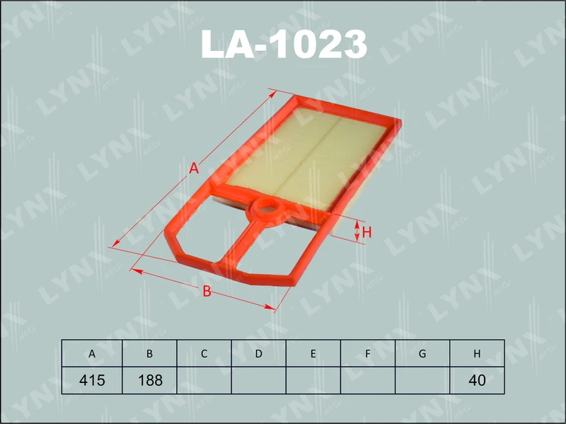 LA-1023 LYNXAUTO Воздушный фильтр (фото 2)