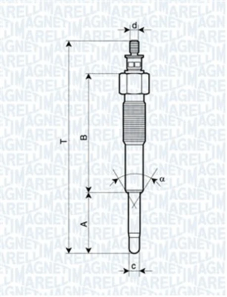 062900041304 MAGNETI MARELLI Свеча накаливания (фото 3)