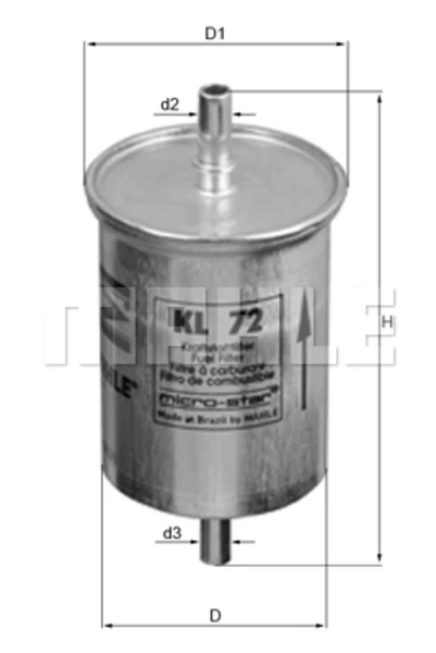 KL 72 KNECHT/MAHLE Топливный фильтр (фото 2)