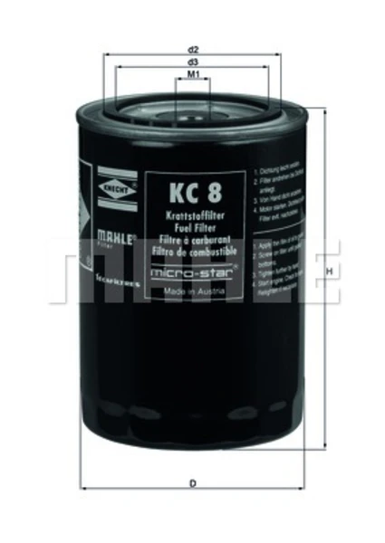 KC 8 KNECHT/MAHLE Топливный фильтр (фото 7)