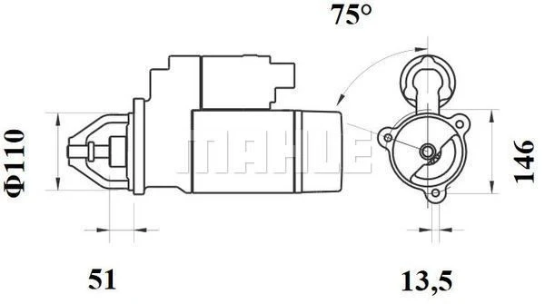 MS 767 KNECHT/MAHLE Стартер (фото 2)