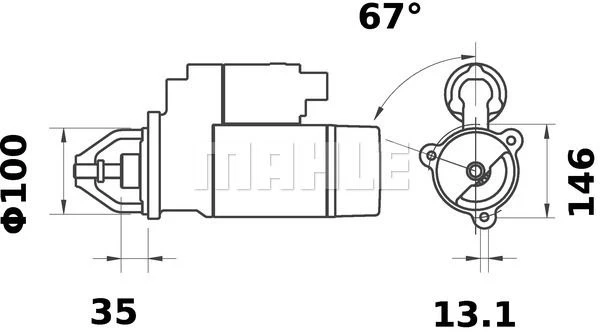 MS 185 KNECHT/MAHLE Стартер (фото 4)