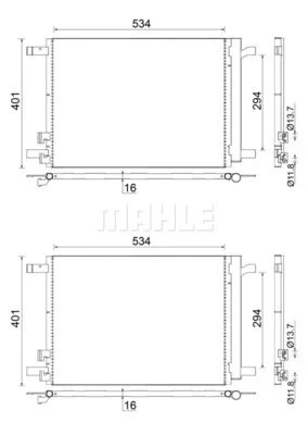 AC 772 000S KNECHT/MAHLE Конденсатор, кондиционер (фото 2)