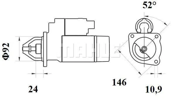 MS 25 KNECHT/MAHLE Стартер (фото 7)