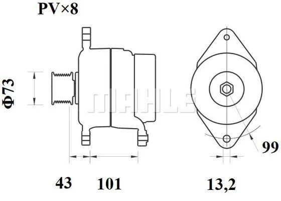 MG 500 KNECHT/MAHLE Генератор (фото 4)