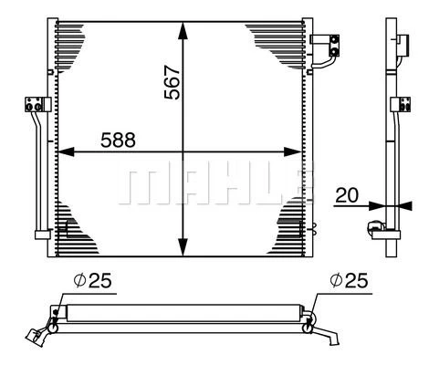 AC 41 000S KNECHT/MAHLE Конденсатор, кондиционер (фото 2)