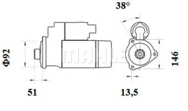 MS 770 KNECHT/MAHLE Стартер (фото 4)