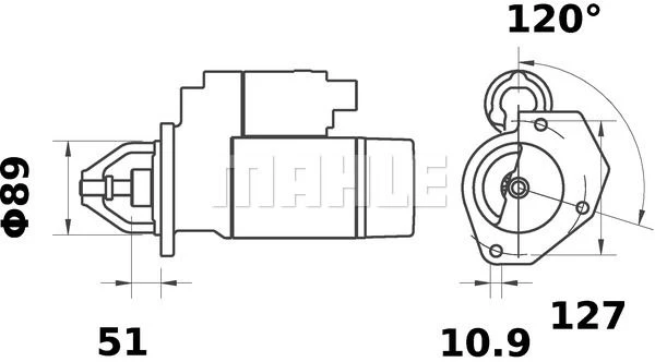 MS 100 KNECHT/MAHLE Стартер (фото 6)