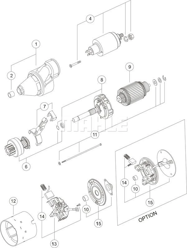 MS 361 KNECHT/MAHLE Стартер (фото 3)