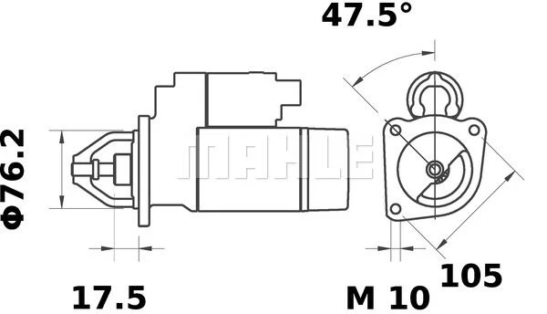 MS 378 KNECHT/MAHLE Стартер (фото 4)