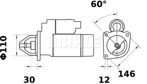 MS 195 KNECHT/MAHLE Стартер (фото 4)