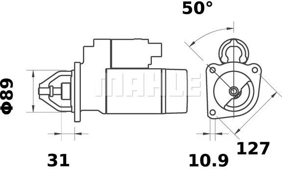 MS 386 KNECHT/MAHLE Стартер (фото 4)