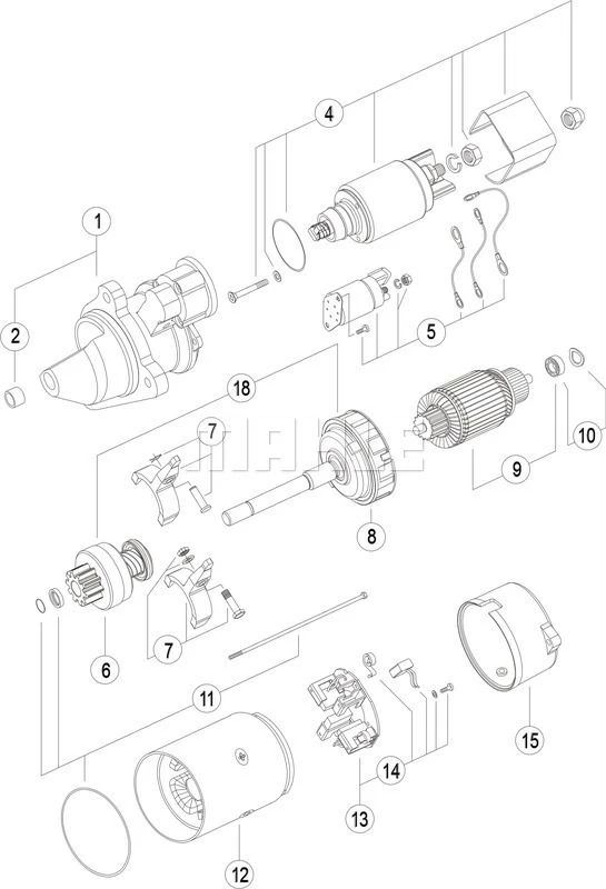 MS 151 KNECHT/MAHLE Стартер (фото 6)