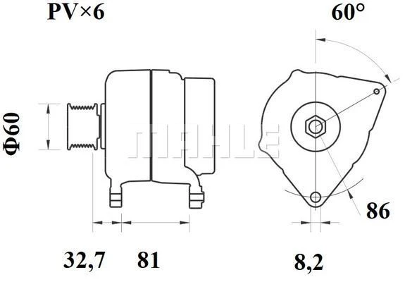 MG 105 KNECHT/MAHLE Генератор (фото 3)