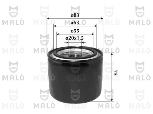 1510106 MALO Масляный фильтр (фото 2)