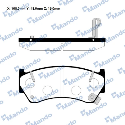 MPN01 MANDO Колодки дисковые передние nissan almera 1.4-1.6i/2.0d 95-00 (фото 1)