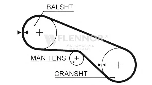 1019 FLENNOR Ремень ГРМ (фото 2)
