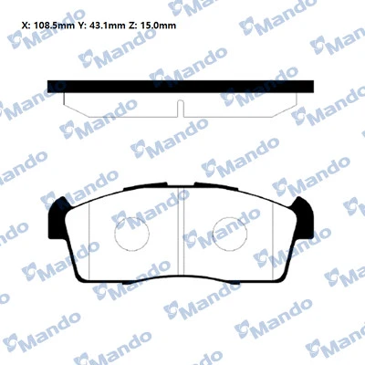 MPZ03 MANDO Колодки дисковые передние suzuki alto iv ff 1.1i 02> (фото 1)