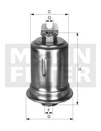 WK 614/31 MANN Топливный фильтр (фото 1)