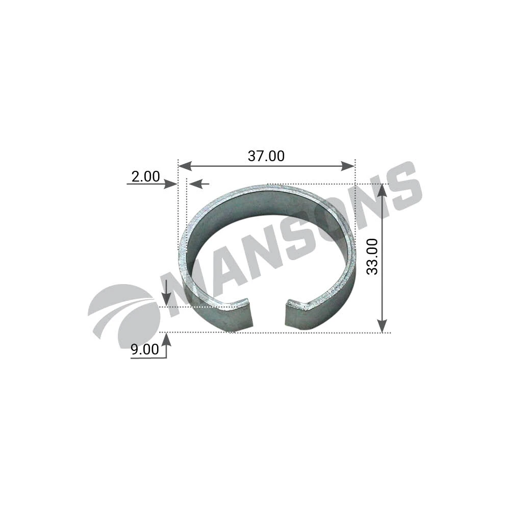 SPR0045 MANSONS Кольцо пальца торм колодки стопорн. 32.5x33x10 bpw eco h/r sn42, kh/kr sn36 (фото 1)