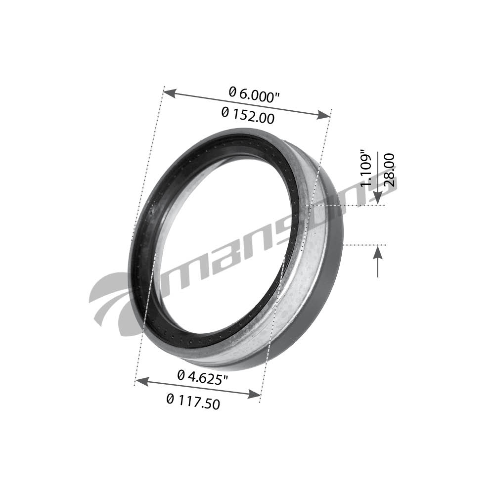 GR100 MANSONS Сальник ступицы внутр d117x152.5x27.5 saf, ror (фото 1)