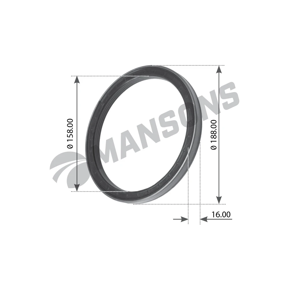 100.035 MANSONS Сальник ступицы d158xd188x16mm scania (фото 1)