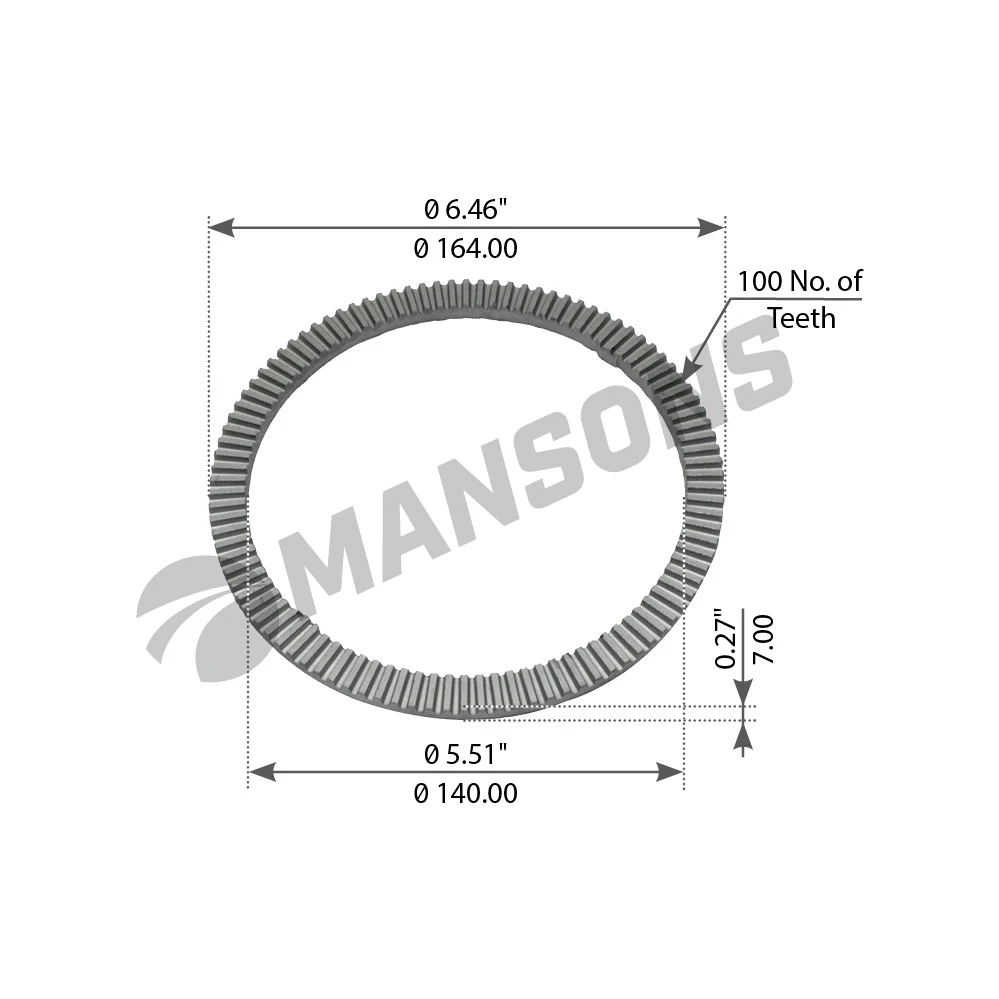 900.451 MANSONS Венец зубчатый датчика abs rvi,volvo fh12/13/16,fm9/12/13 (фото 1)