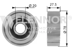 FU21905 FLENNOR Ролик ручейкового ремень (фото 1)